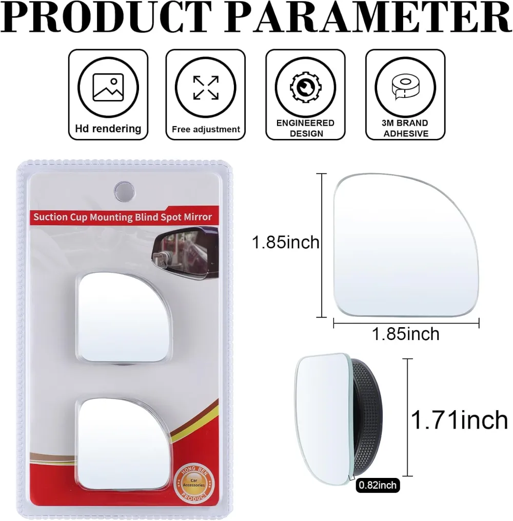 Frameless Blind Spot Mirror Set