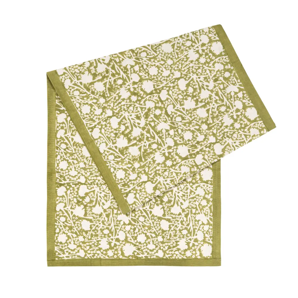 Verdant Meadow Floral Table Runner