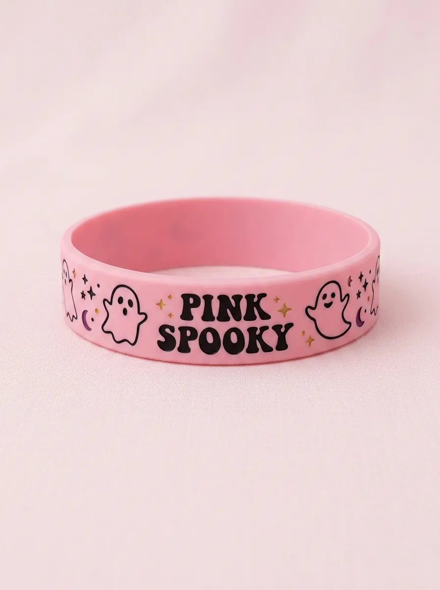 Moonlit Ghost Spooky Halloween Graphic Wristband