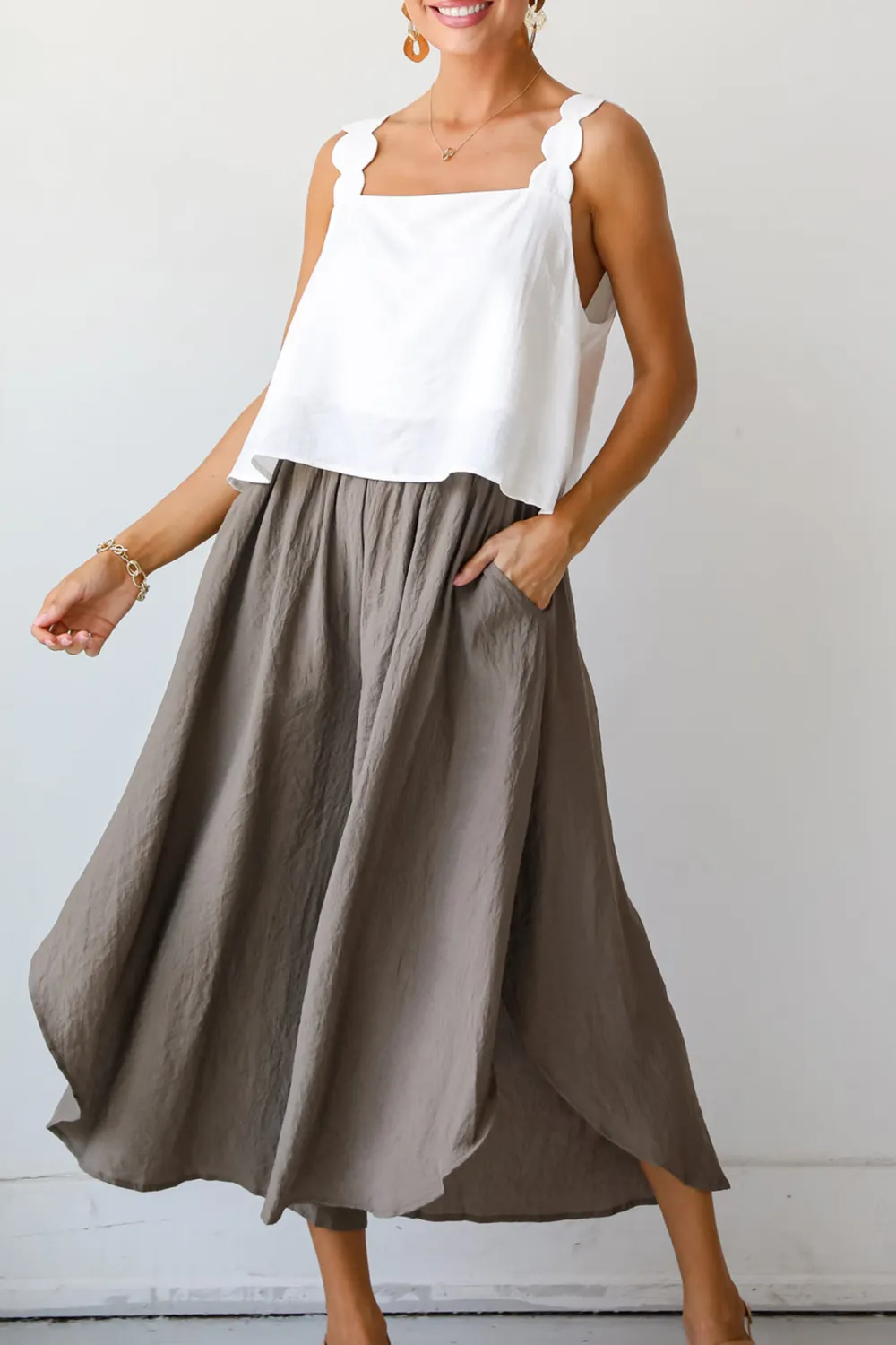 Mocha Wide Leg Pants