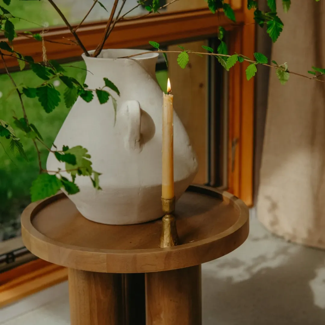 Layered Paper Mache Decorative Table Vase