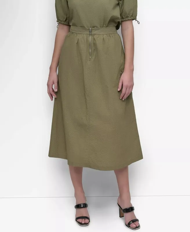 Nylon Pocket Lined Skirt