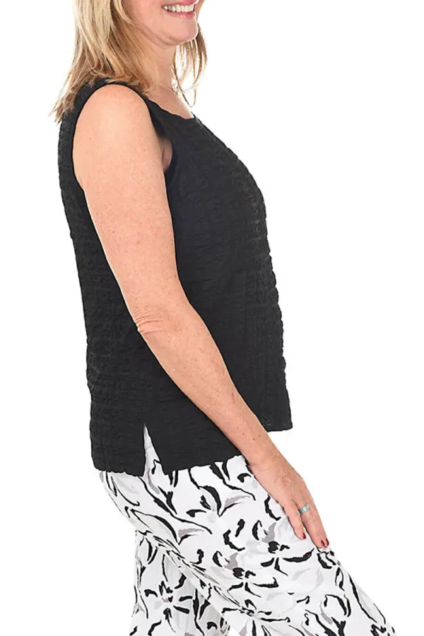 Checkered Gauze Sleeveless Blouse