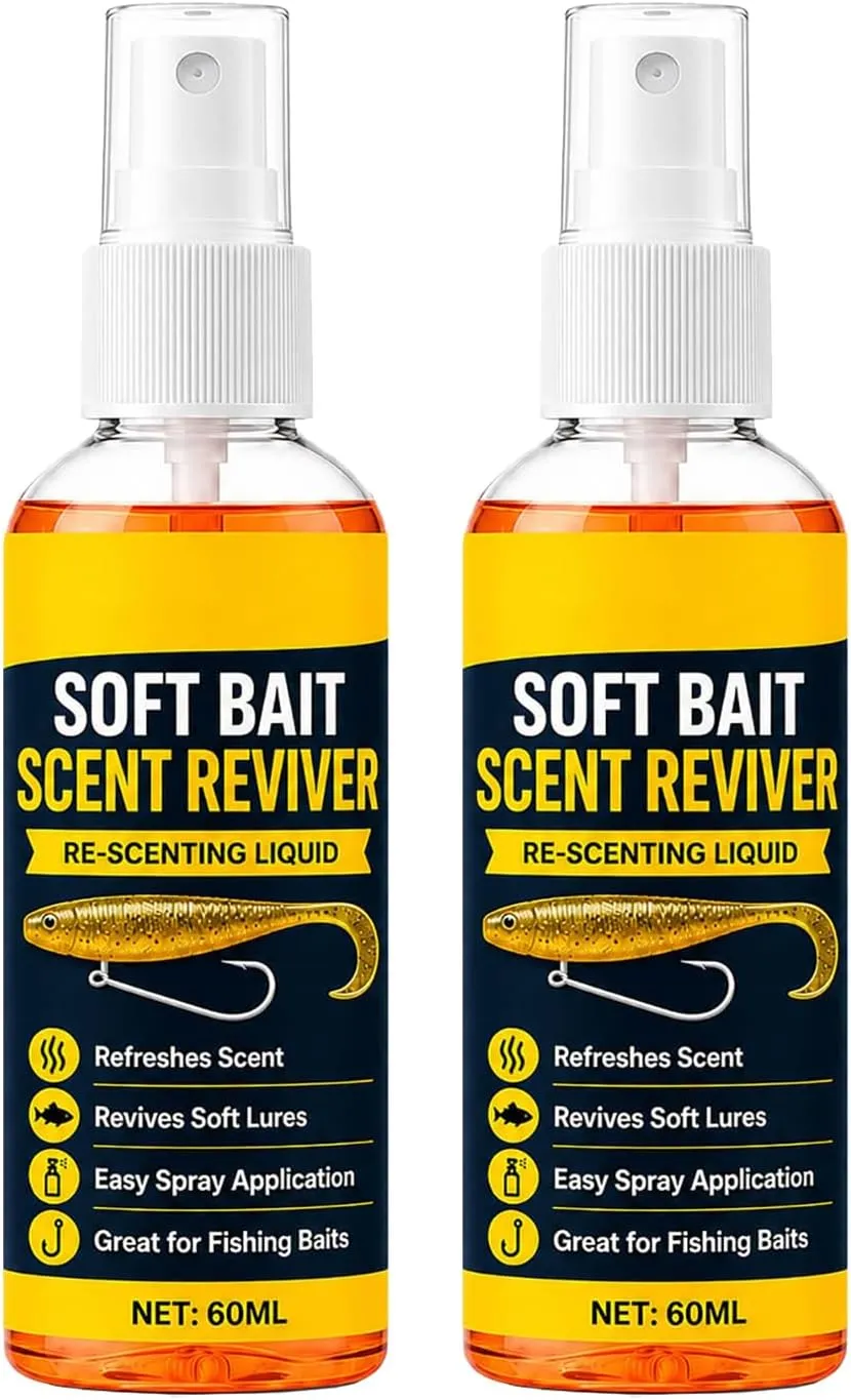 Soft Bait Scent Booster Spray, Soft Plastic Lure Scent Renew Spray, High‑Concentration Fishing Lure Scent Reviver
