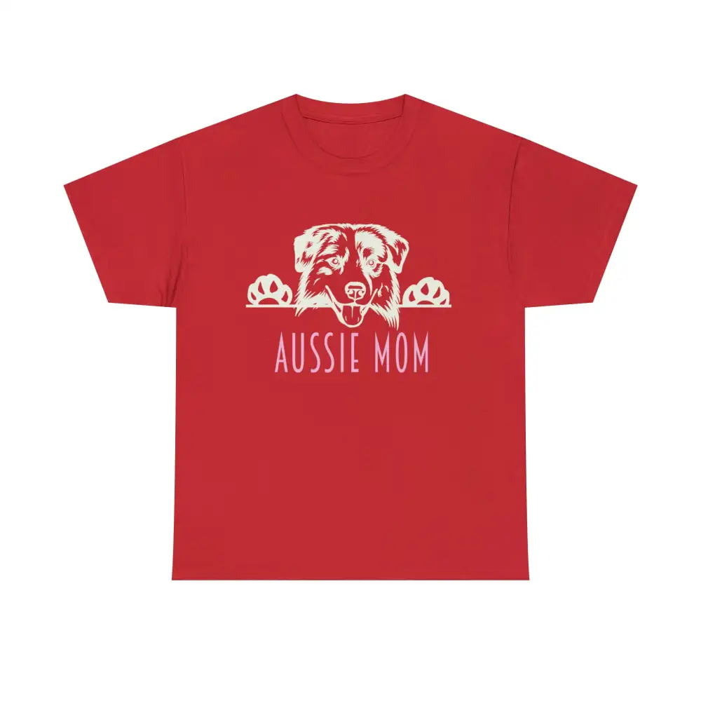 Aussie Mom with Australian Shepherd Dog