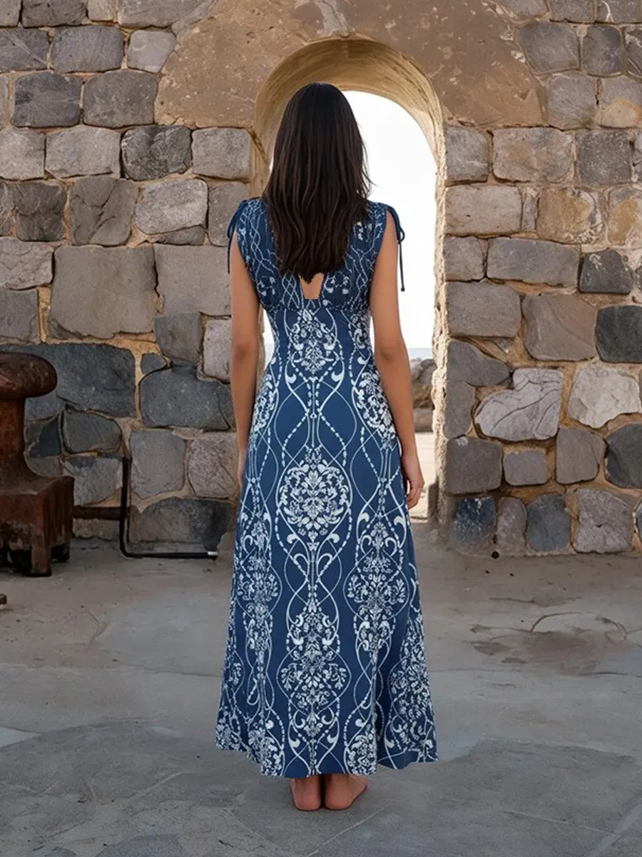 Gabriela Ethnic-Style Printed Swimsuit Set