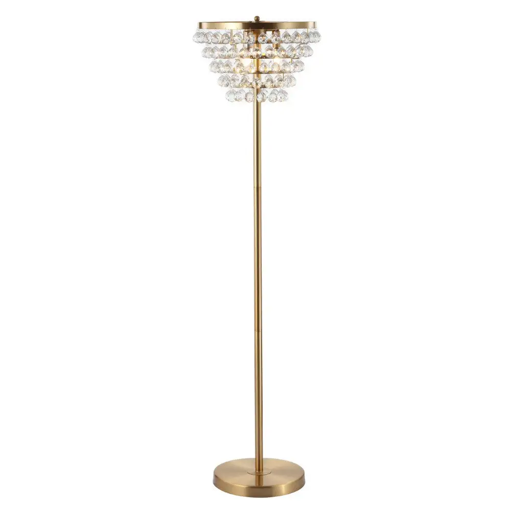 Architectural Crystal Metal LED Floor Lamp
