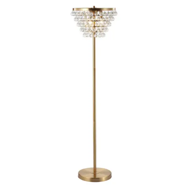 Architectural Crystal Metal LED Floor Lamp