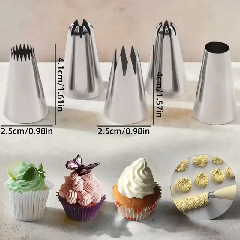 5pcs Piping Tips Set Cake Making Tools