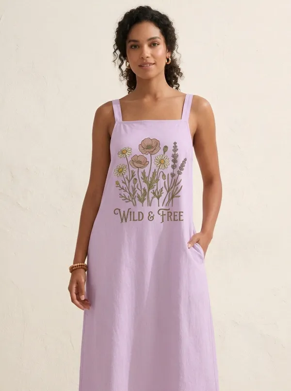 Wild And Free Nature Lover Floral Tank Dress
