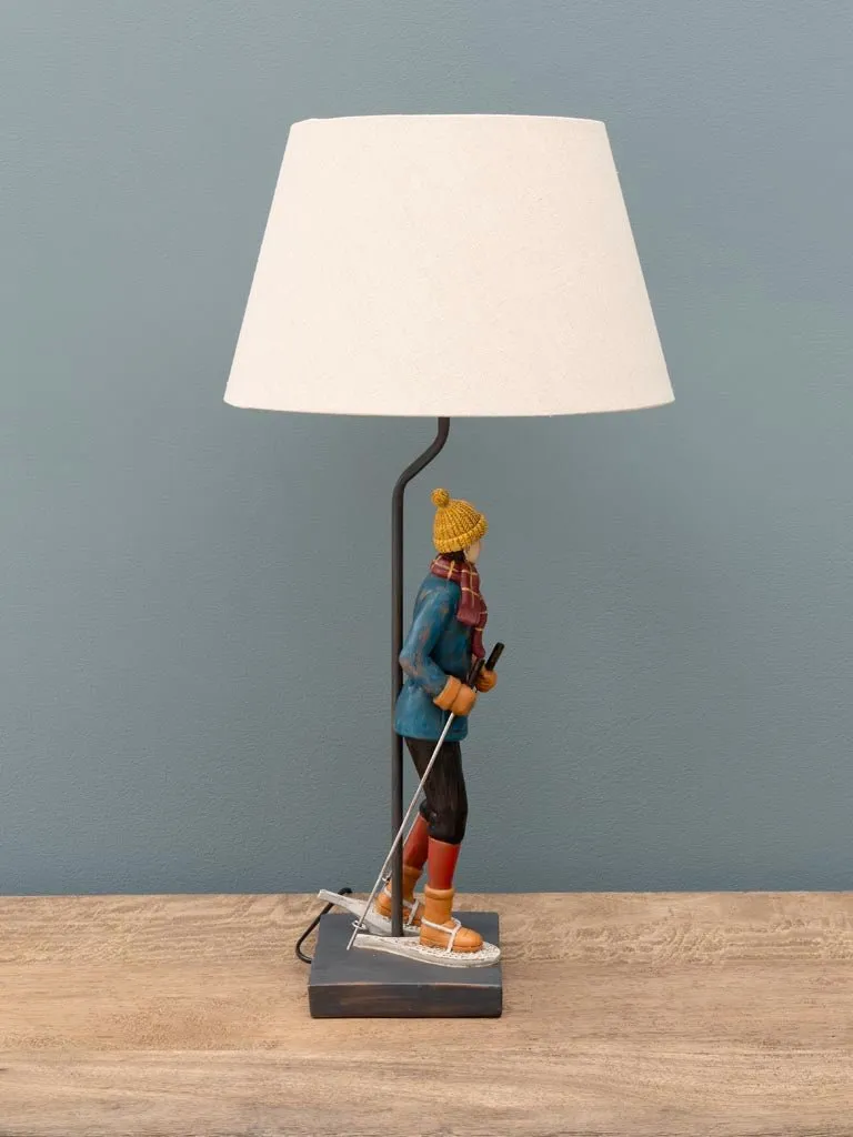Black Resin Character Table Lamp