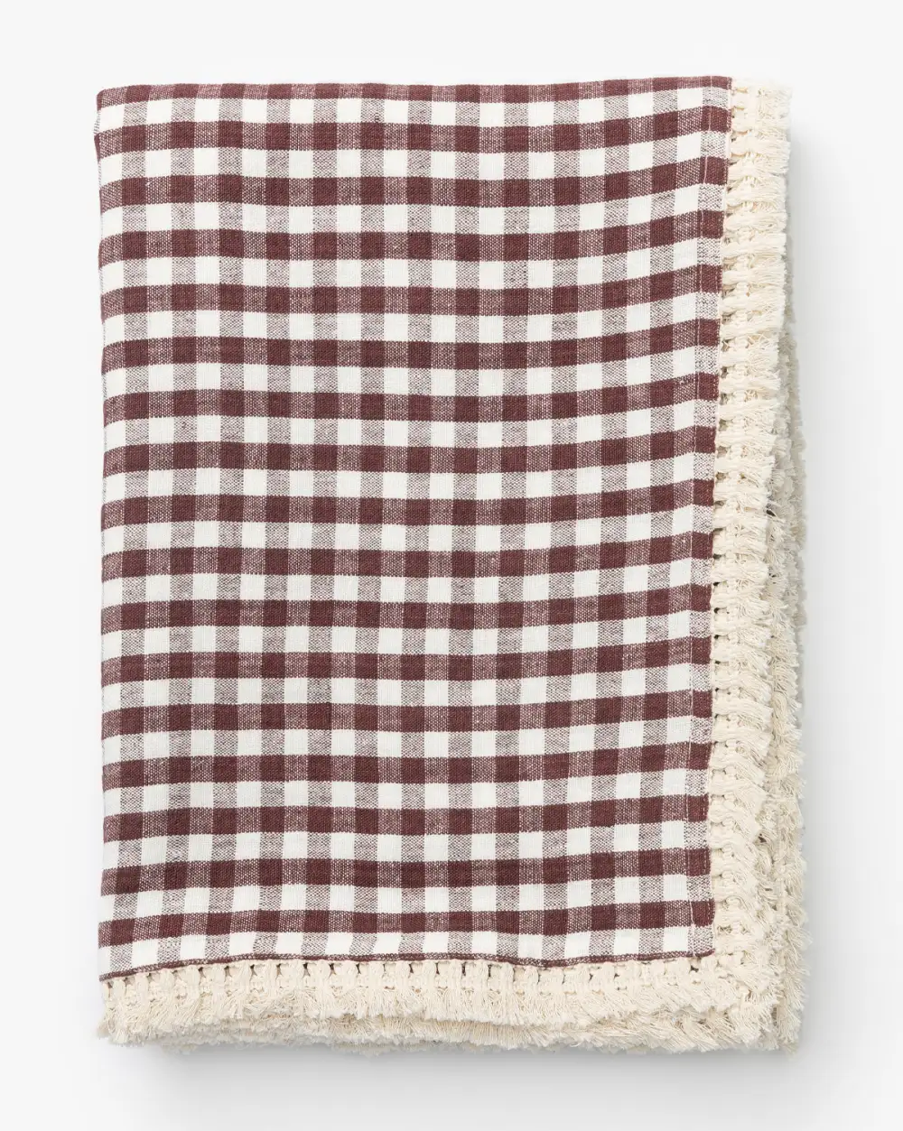 Fringed Linen Tablecloth