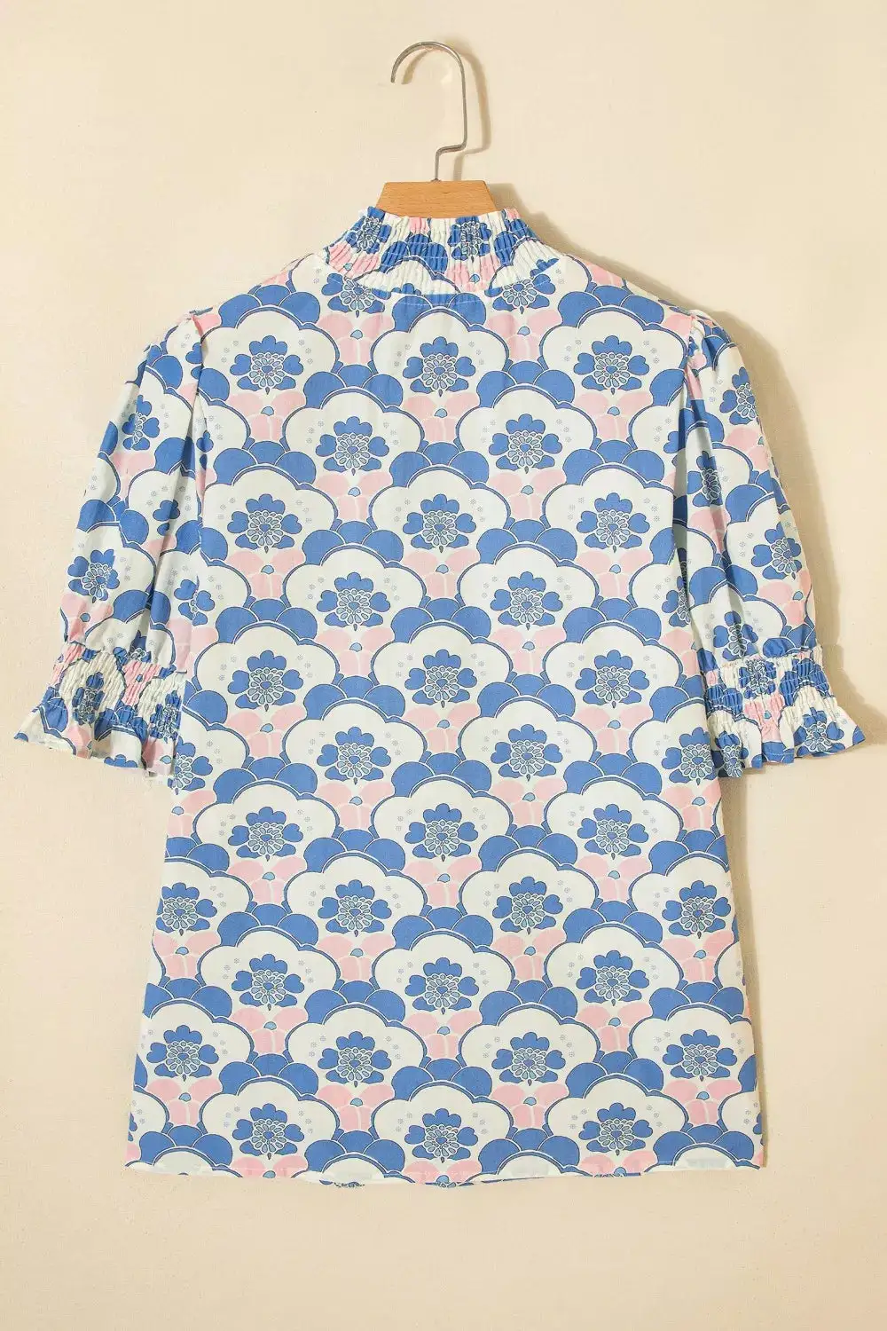 Floral Print Puff Sleeve Blouse
