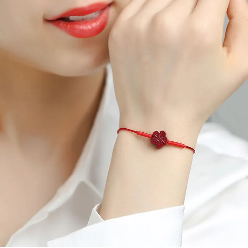 Handmade Plum Blossom Clover Pixiu Lotus Koi Bracelet