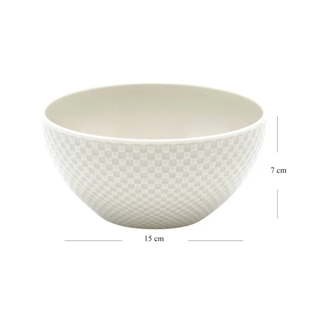 White Textured Serving Bowl