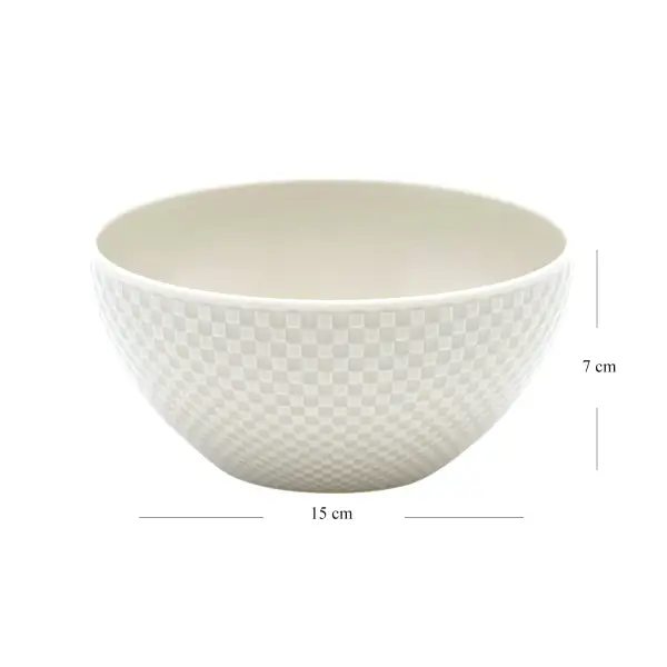White Textured Serving Bowl