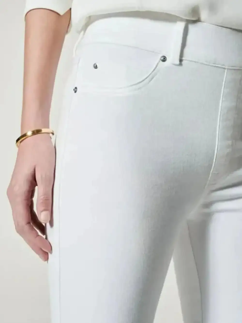 Structured High Waist Flare Leg Denim Jeans
