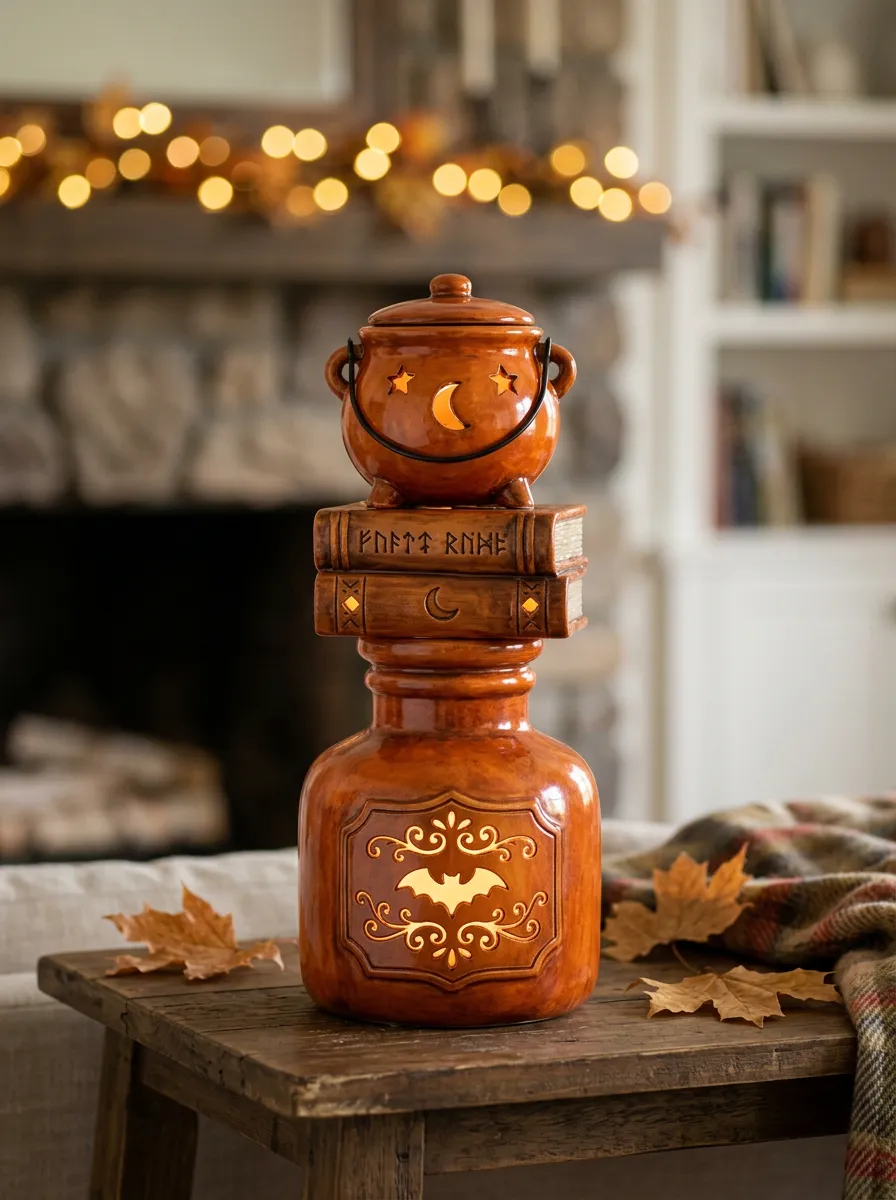 Witchy Halloween Pumpkin Light