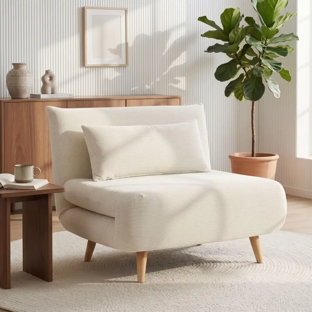 Fold Out Adjustable Backrest Sofa Bed