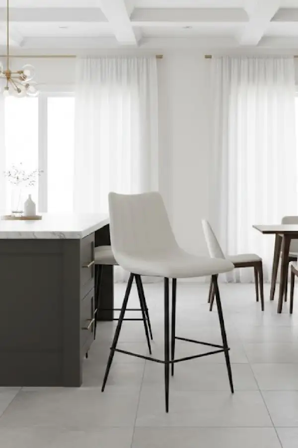 Upholstered Contemporary Counter Stool