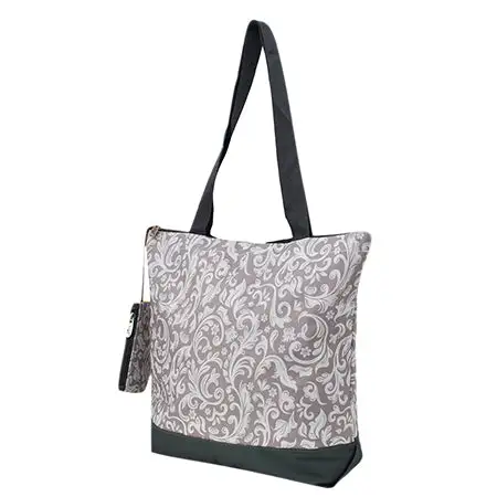 Floral Vine Canvas Tote Bag