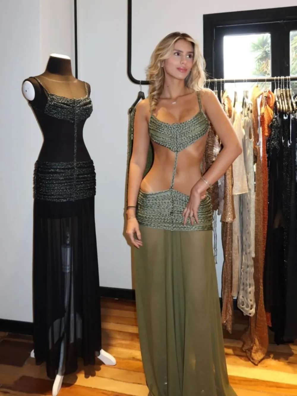 Selene Crochet Cut Out Maxi Dress