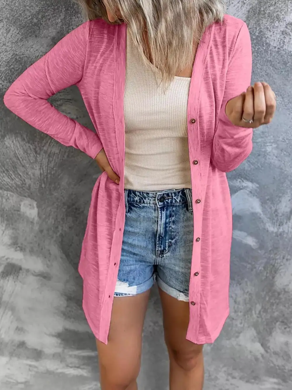 Lightweight Button-Down Cardigan