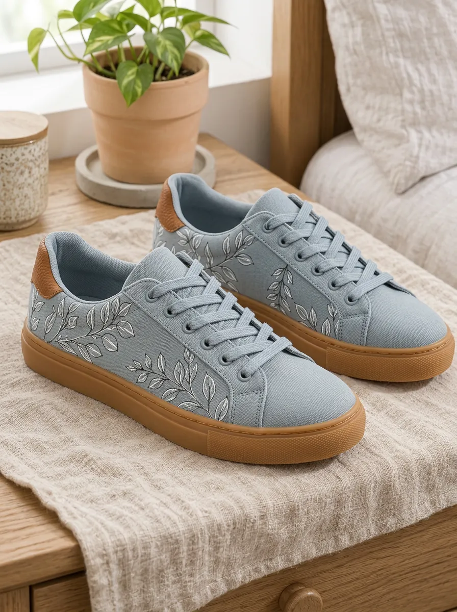 Women's Botanical Nature Lover Leaf Modern Skate Shoes