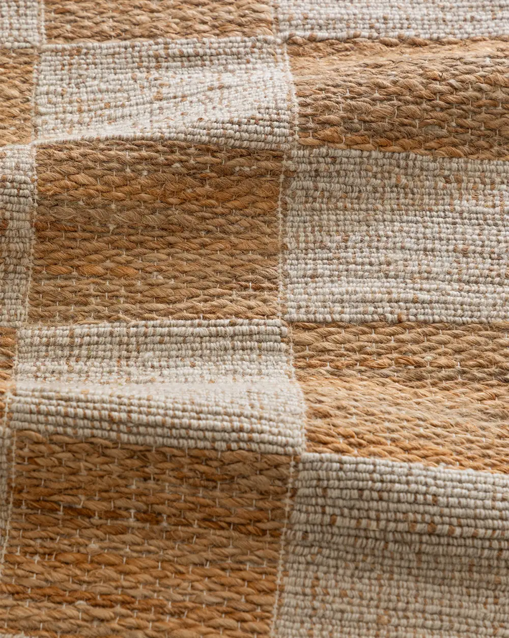 Checker Handwoven Wool-Jute Area Rug