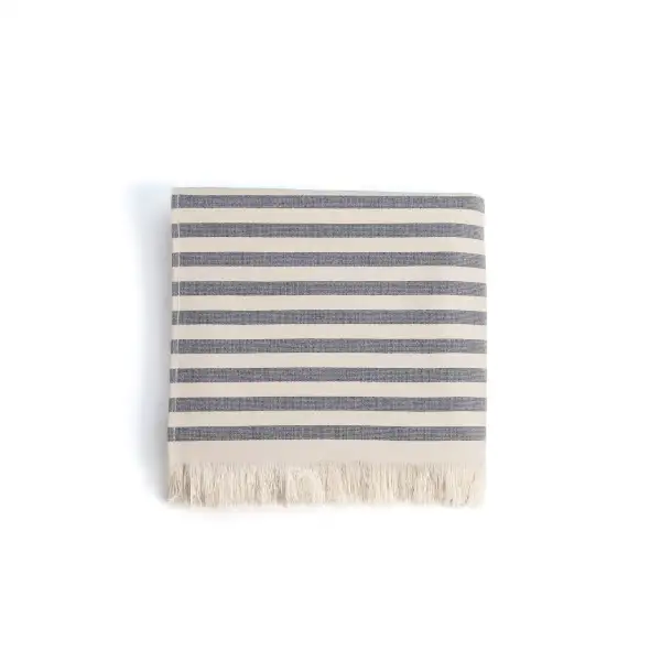 Striped Cotton Oversized Towel