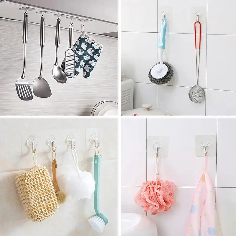 (20Pcs-Set)Single Transparent Sticker hook