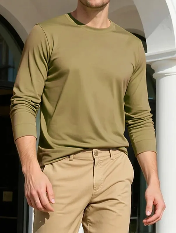 Khaki Green Soft Knit Sweater