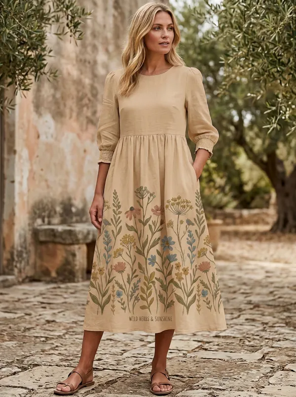 Botanical Nature Lover Wild Herbs Dress