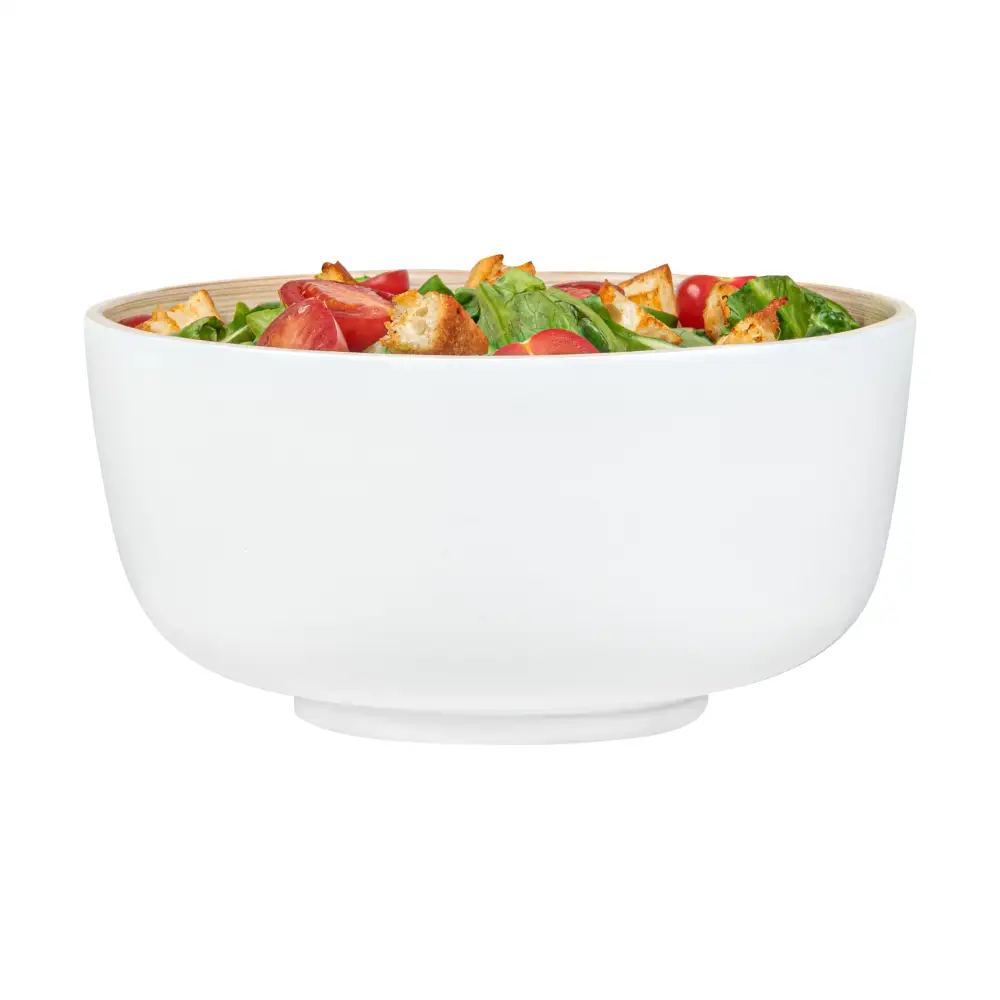 Snack Table Spun Bamboo Salad Bowl