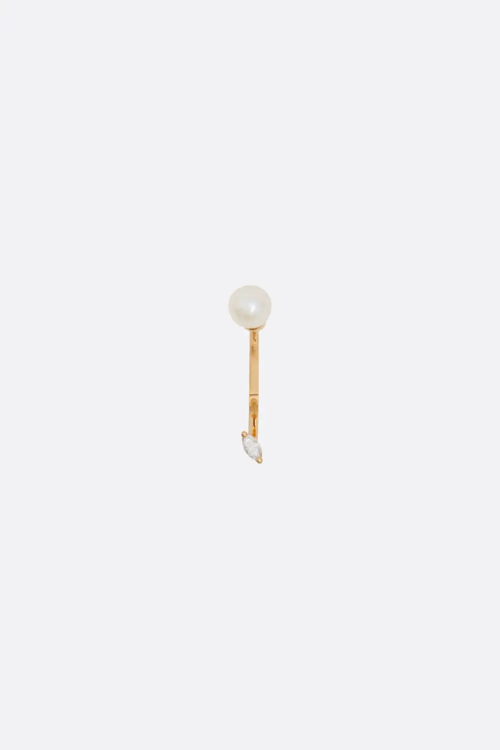 Classic Pearl Diamond Accent Gold Tone Earrings