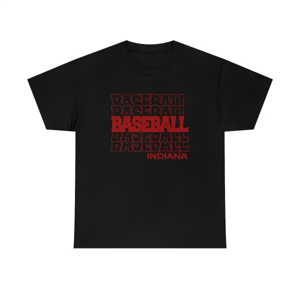 Baseball Indiana in Modern Stacked Lettering