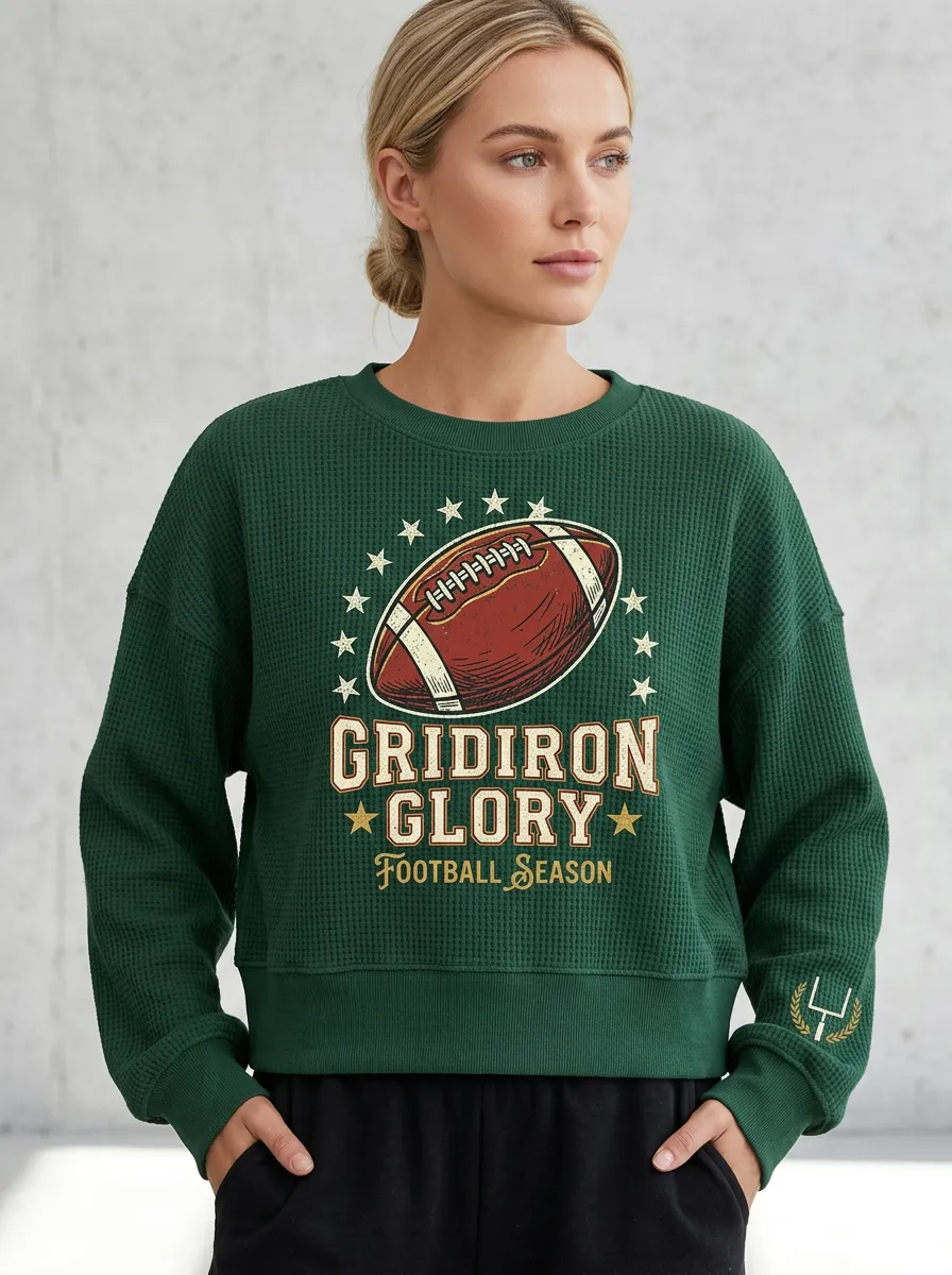 Football Graphic Casual Sweatshirt