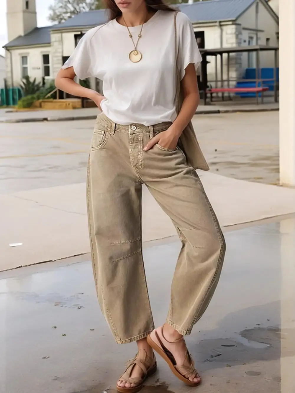 Clean Simple Trim Denim Jeans