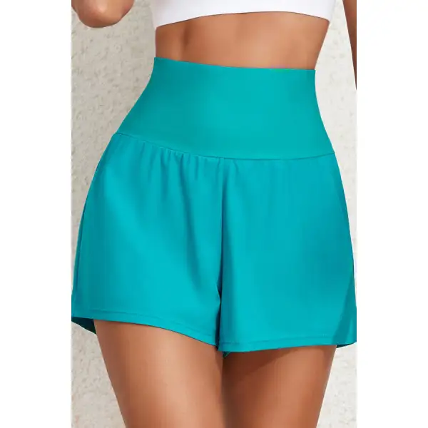 Women's High-Waist Pocketed Shorts Swim Bottom