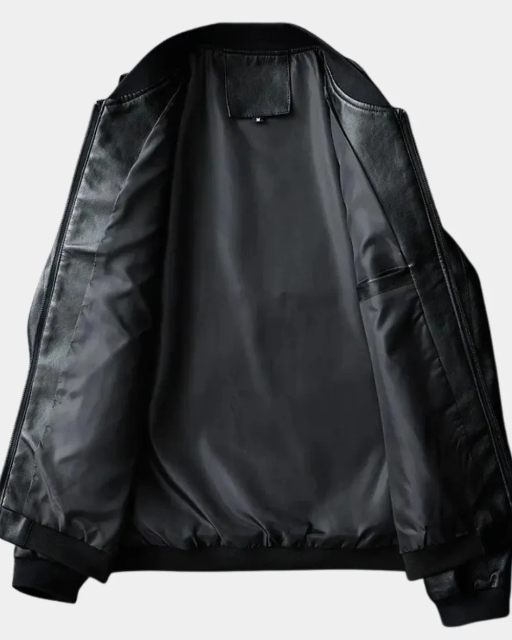 Smooth Faux Leather Zip Jacket