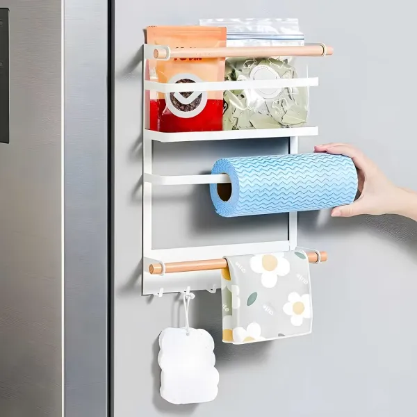 Magnetic Fridge Organizer Rack