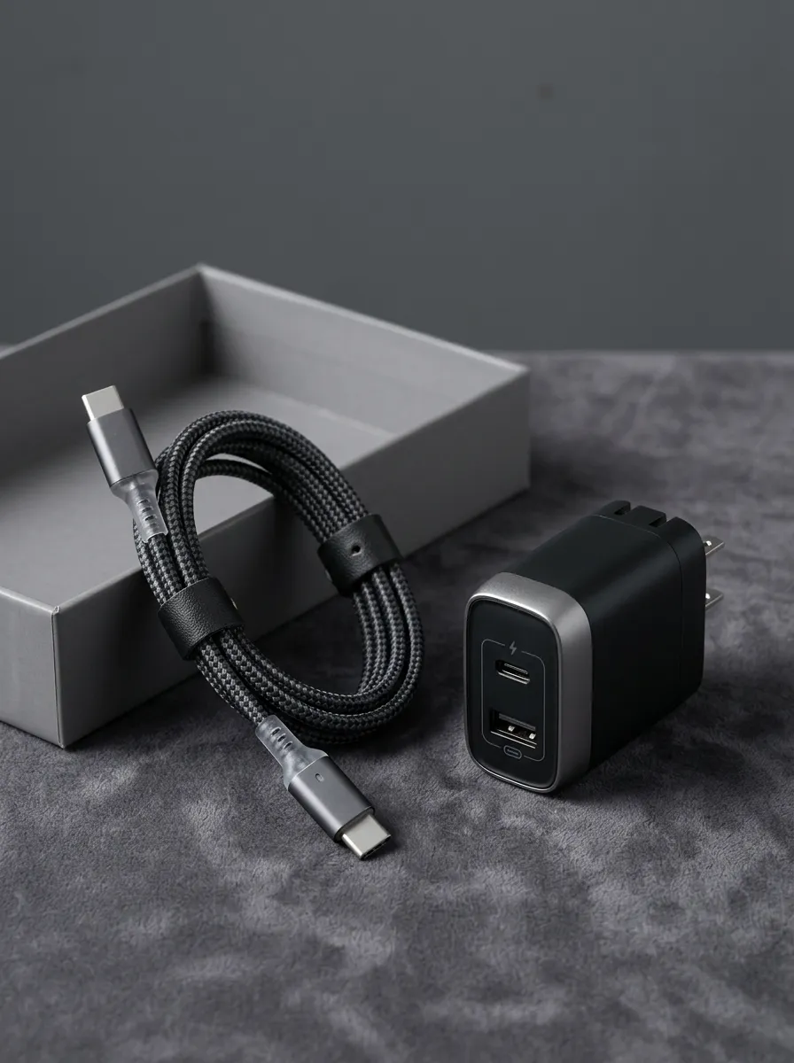Braided Dual-Port Charger and Cable Set