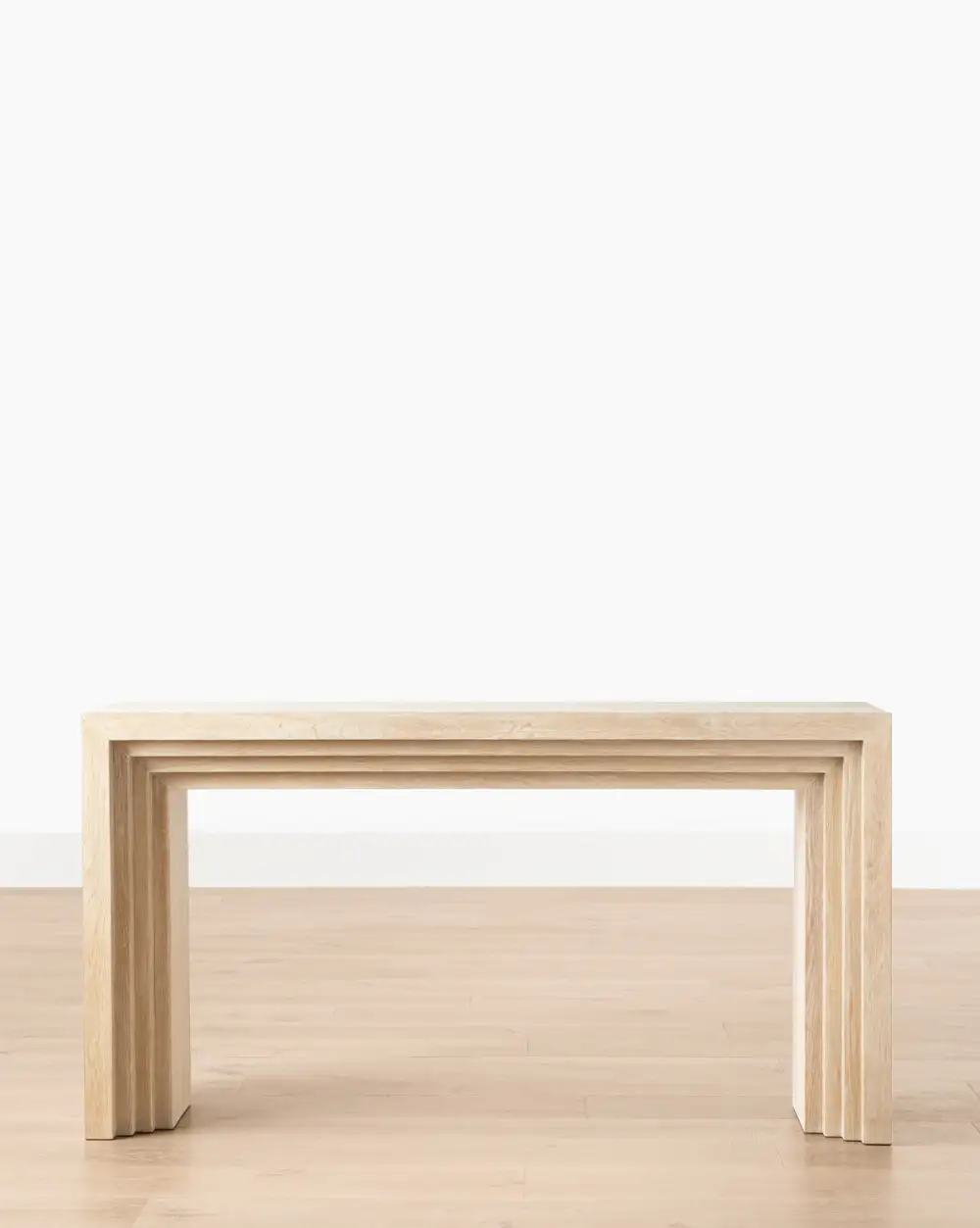 Waterfall Oak Console Table