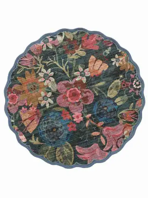 Floral PET Bathroom Mat