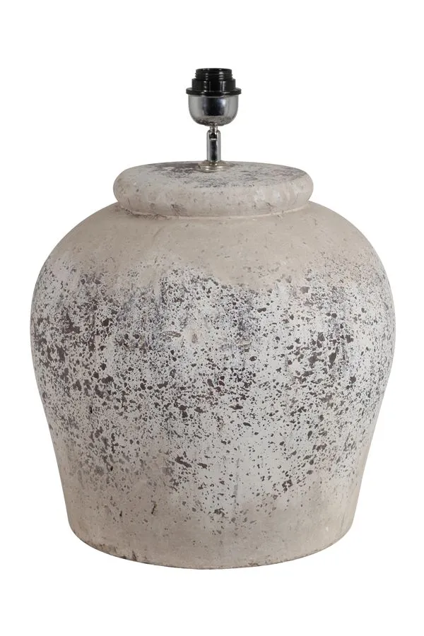 Gray Ceramic Linen Table Lamp