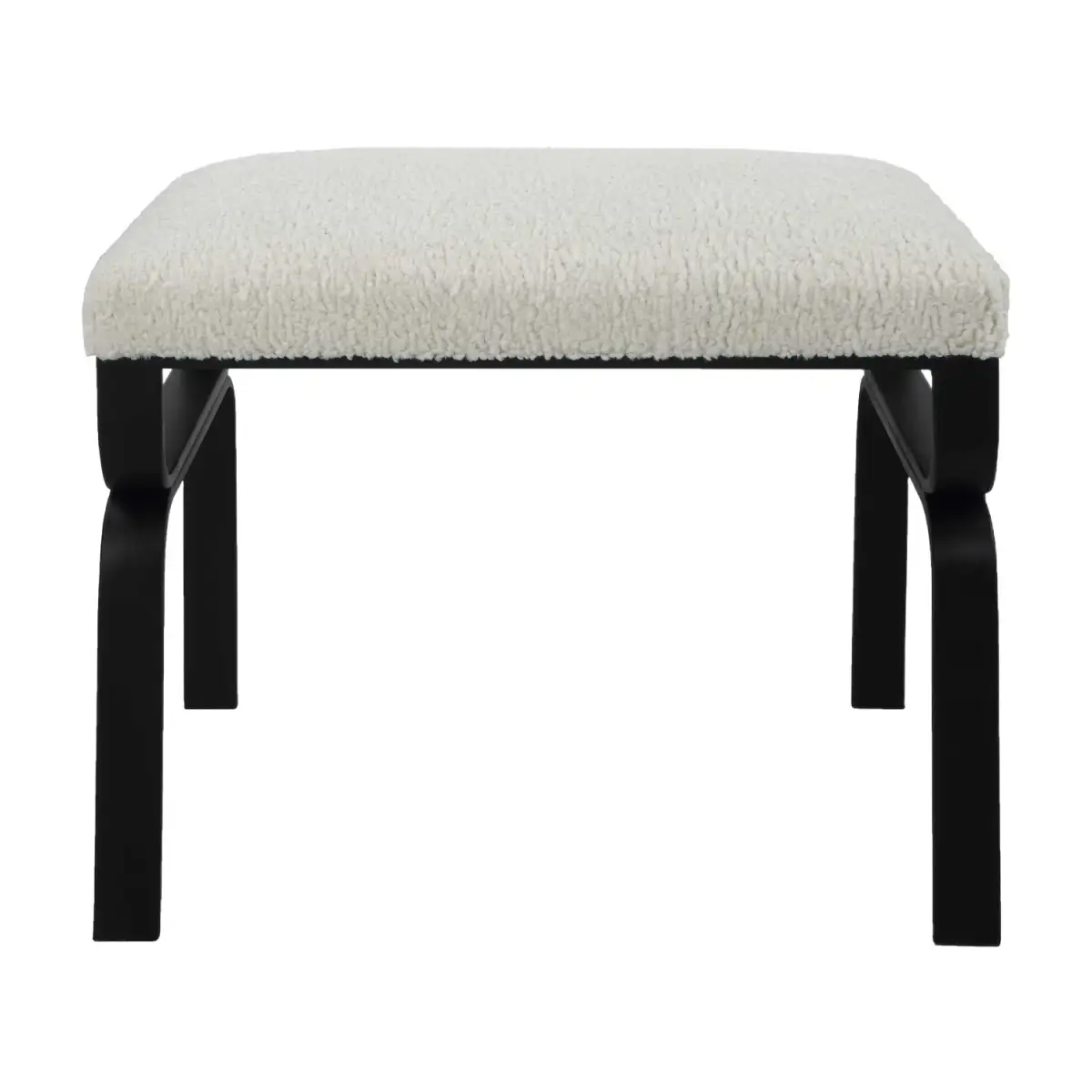 Shearling Iron-Base Accent Bench