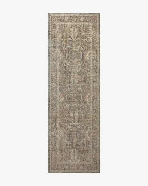 Vintage-Inspired Power-Loomed Synthetic Area Rug