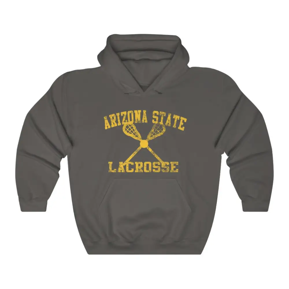Relaxed Vintage Lacrosse Graphic Pullover Hoodie