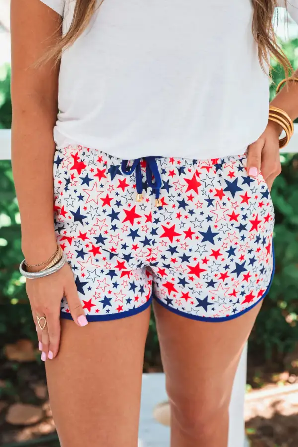 Sequin Drawstring Shorts