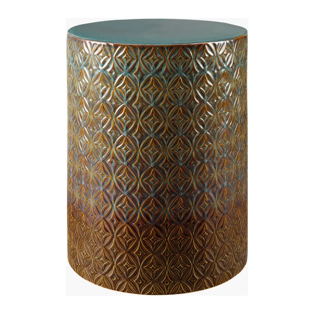 Carved Pattern Ceramic Garden Stool